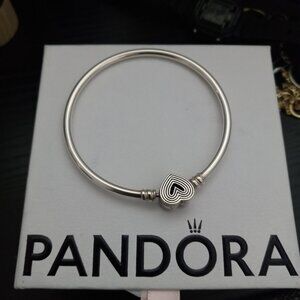 Pandora silver heart charm bracelet | limited edition